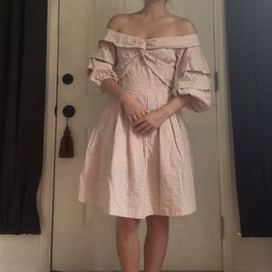 Pink and White Gingham Dress